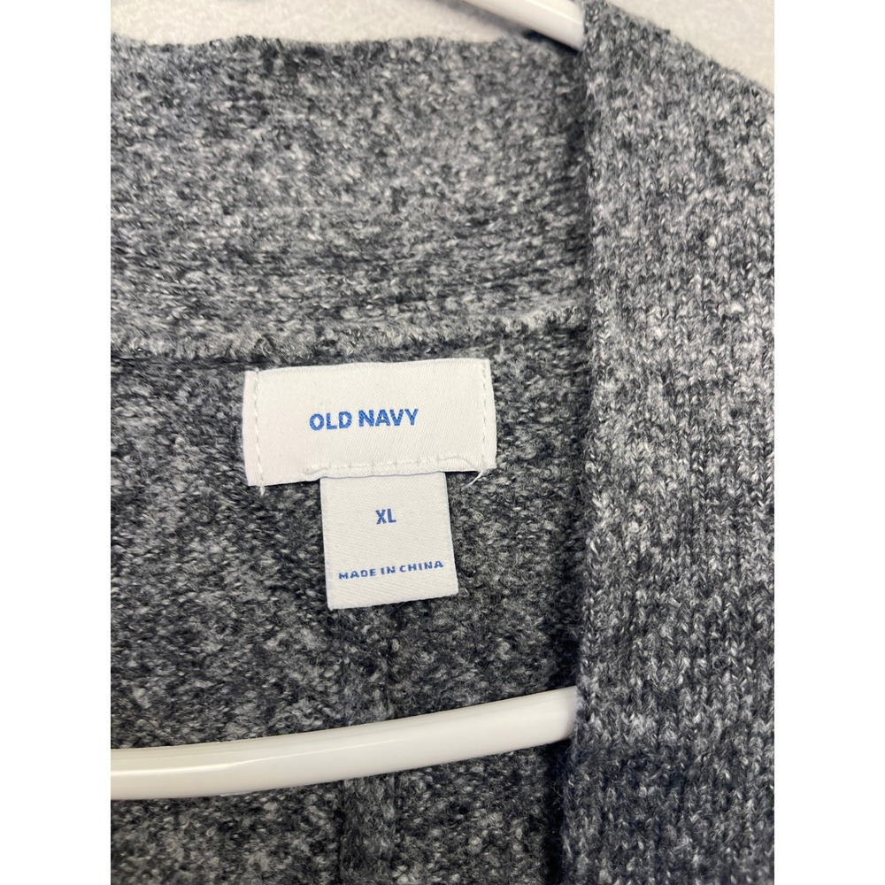 Old Navy Cardigan Knit Grey White Striped XL Womens - Picture 2 of 8